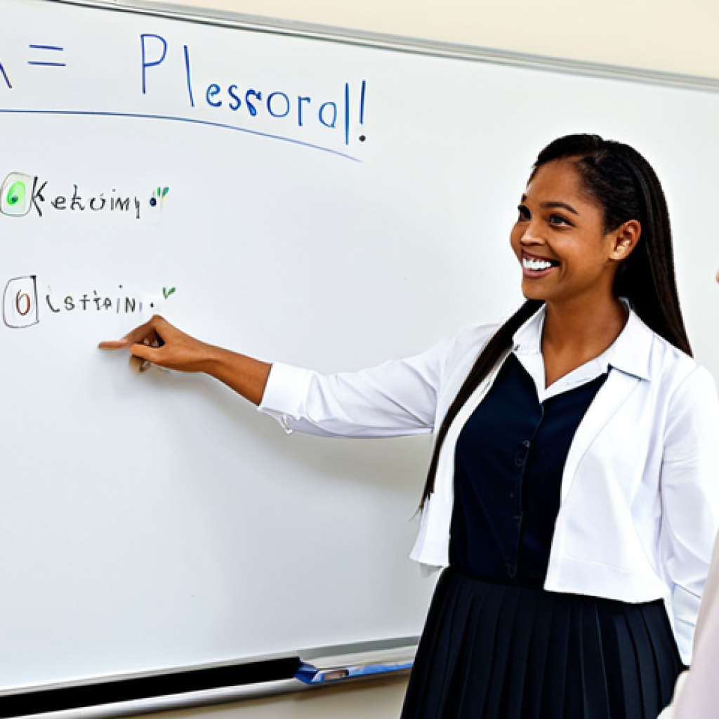 TESOL 시험 채점 기준 - Interactive Classroom**
"A friendly female teacher, fully clothed in professional attire, engaging ...