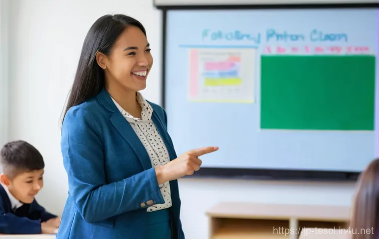TESOL 강사가 자주 묻는 질문 - **Online and In-Person Teaching Harmony:**
    A dynamic and vibrant full-shot image of a modern TES...
