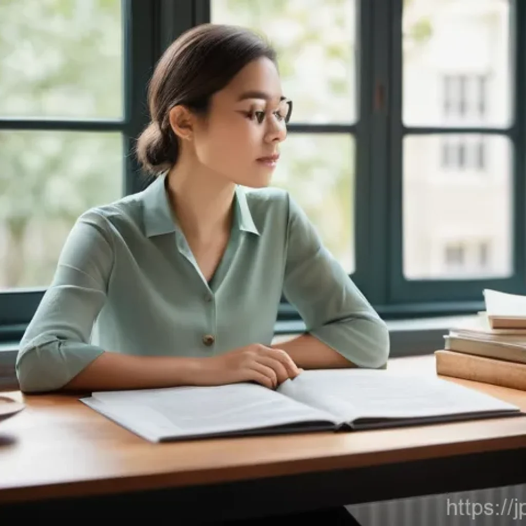 TESOL 강사로서의 가치 있는 경험 - **Prompt:** A discerning female English teacher in her early thirties, dressed in a tasteful, contem...