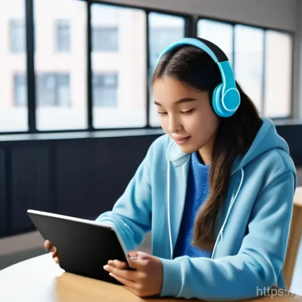 TESOL 강의 자료 제작법 - **Prompt 1: AI-Powered Personalized Learning Experience**
A bright and modern study space where ...