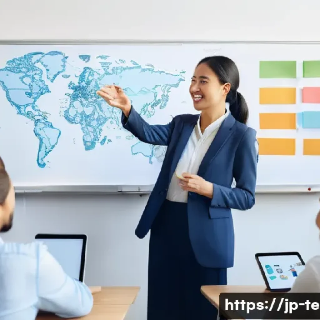 TESOL 자격증과 관련된 기타 자격증 - **Prompt:** A dynamic and inclusive adult ESL classroom scene. A diverse group of adult learners, ra...
